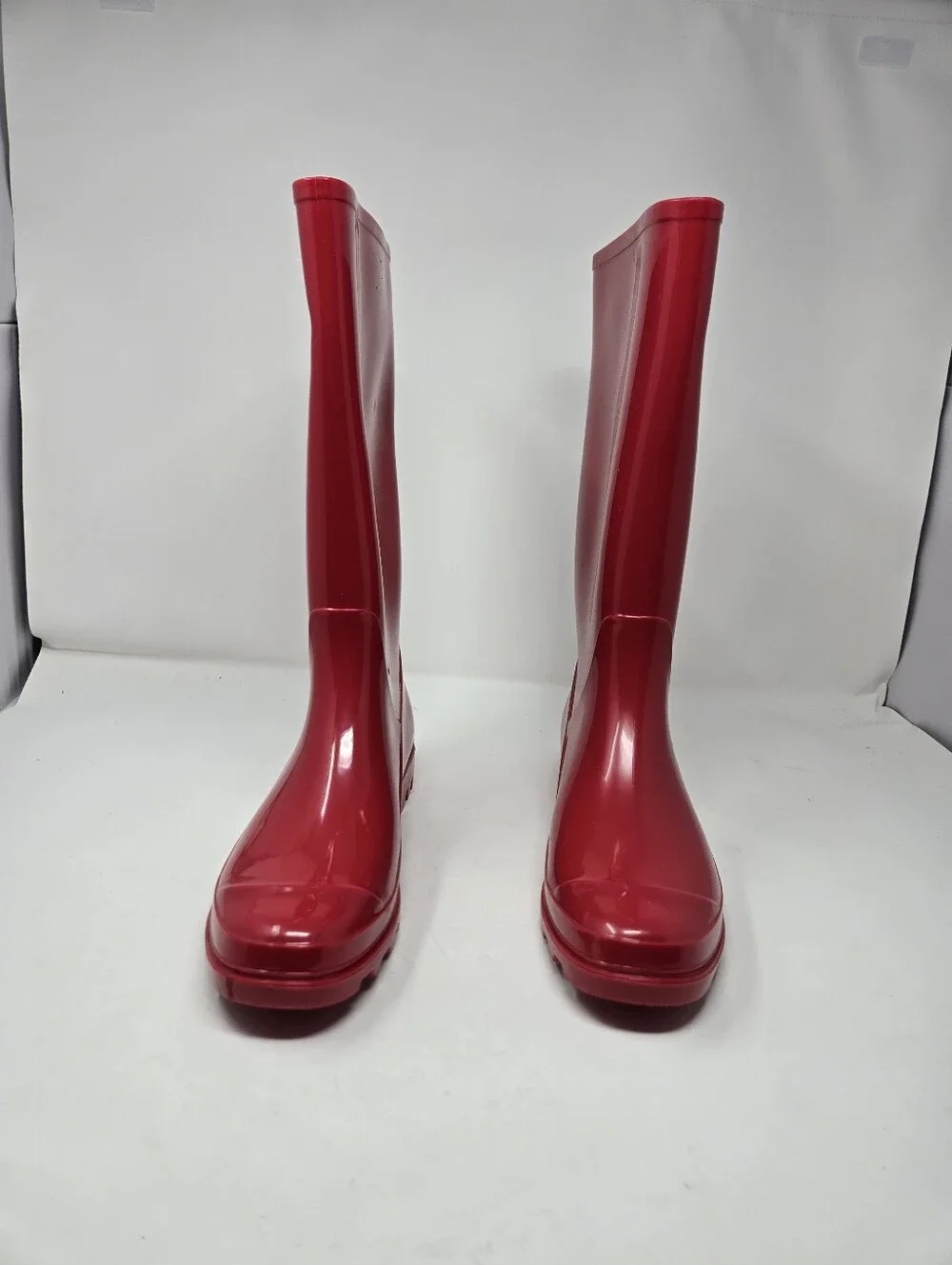 Arizona Winston Size 11 Womens Red Calf Length Rainboot Rubber Shiny Used